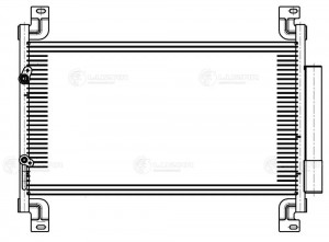 Радиатор кондиц. с ресивером для а/м УАЗ 3163 Патриот (09.2016-) LRAC 03632 LUZAR