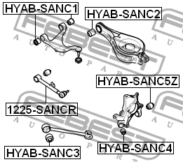 Сайлентблок HYAB-SANC1 HYAB-SANC1 FEBEST