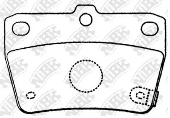 Колодки тормозные TOYOTA Rav 4 (00-05) задние (4шт.) NIBK PN1424 NIBK