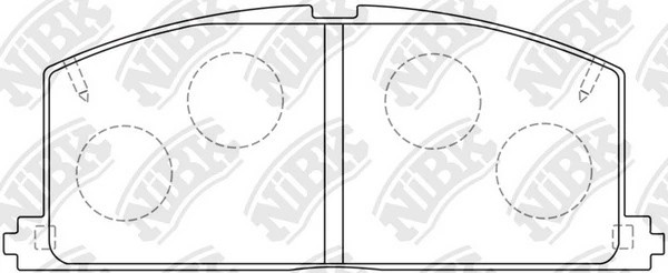 Колодки тормозные TOYOTA Camry,Carina,Corolla (83-92) передние (4шт.) NIBK PN1077 NIBK