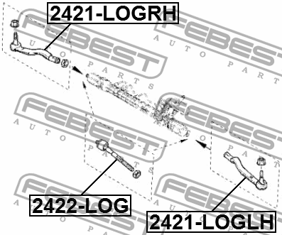 Тяга рулевая RENAULT LOGAN, SANDERO 2422-LOG 2422-LOG FEBEST