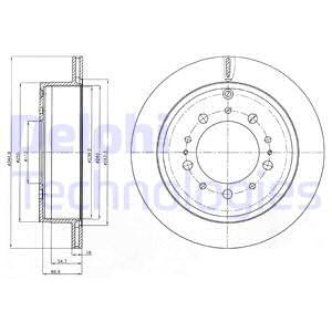 Диск тормозной задний TOYOTA LAND CRUISER 200 (345мм) BG4275 BG4275 DELPHI