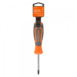 Отвертка крестовая PZ1x60мм с эргономичной рукояткой магнитная, пласт.подвес (AT ATAV512 AIRLINE