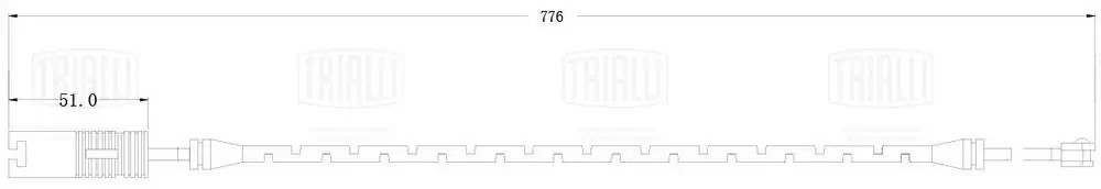 Датчик износа колодок BMW 3 (E46) (98-) перед. L=776 (PFS 4176) PFS 4176 TRIALLI
