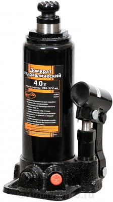 Домкрат бутылочный 4 т АвтоДело 194 - 372 мм в футляре 43314 AVTO DELO