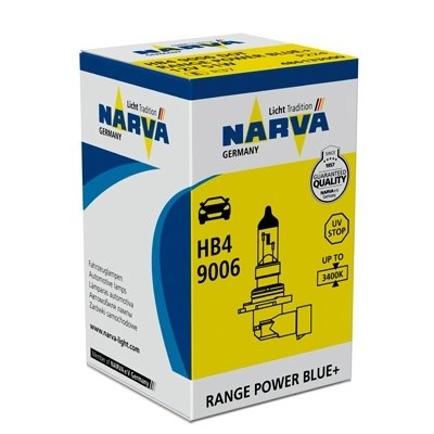 Лампа 12V HB4 51W P22d +50% Range Power Blue+ NARVA 486133000 NARVA