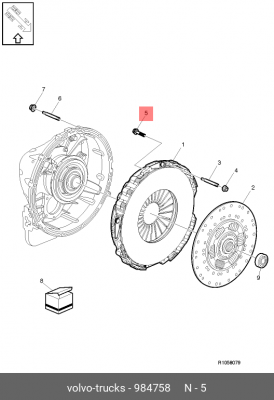 болт! M10x1.5x70 VOLVO 984758 VOLVO