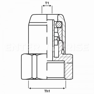 E528F16T12 Штуцер М16 внутр/Т12 прямой латунь разборный E528F16T12 ENTERPRISE