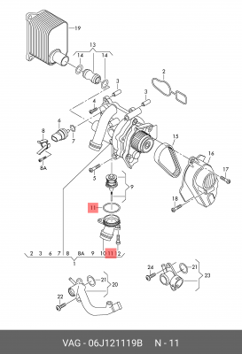 Кольцо уплотнительное VW AUDI OE 06J 121 119 B VAG