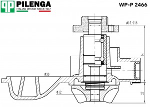 Насос охлаждения ДВС VAG VW T4 WP-P2466 WP-P2466 PILENGA