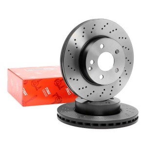 Диск тормозной передний MERCEDES W204 (спорт пакет) DF4813S DF4813S TRW