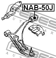 сайлентблок рычага переднего задний!\ Nissan Primera all 90> NAB-50J FEBEST