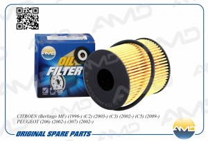 Фильтр масляный CITROEN Berlingo MF, 1996-, C2, 2003-, C3, 2002-, C5, 2009-PEUGE AMD.FL247 AMD