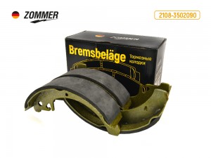 Колодка тормозная задняя ВАЗ 2108, 2109, 2110, 2112, 2114, 2115, 2170, Калина, Г 2108-3502090 ZOMMER