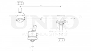 Стойка стабилизатора передняя левая SSP-50308 UNIO