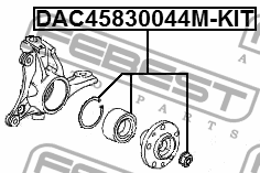 Подшипник ступицы передний CITROEN C5 2008- DAC45830044M-KIT DAC45830044M-KIT FEBEST