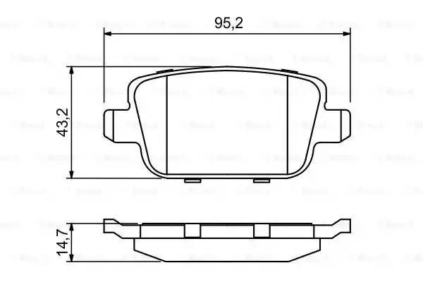 Колодки тормозные задние 0986494247 0 986 494 247 BOSCH