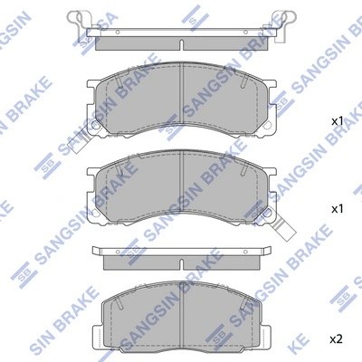 Колодки передние TOYOTA PREVIA 90-00 SP2035 SP2035 SANGSIN
