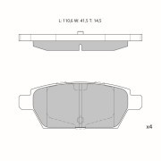 Колодки тормозные дисковые Avantech задние (противоскрипная пластина в компл.) AV180 AVANTECH