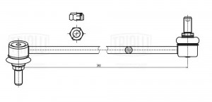Стойка стабилизатора Hyundai Santa Fe (06-)/Kia Sorento (09-) (перед.лев.) (SP 0 SP 0814 TRIALLI