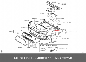 СЕРДЦЕВИНА ПЕРЕДНЕГО БАМПЕРА 6400C877 MITSUBISHI