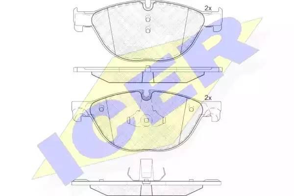 181961 колодки дисковые передние!\ BMW F01/F02/F07GT 3.0 08> 181961 ICER