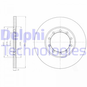 BG4075 диск тормозной задний!\ Ford Transit 2.2TDCi/2.4TDCi 06> BG4075 DELPHI