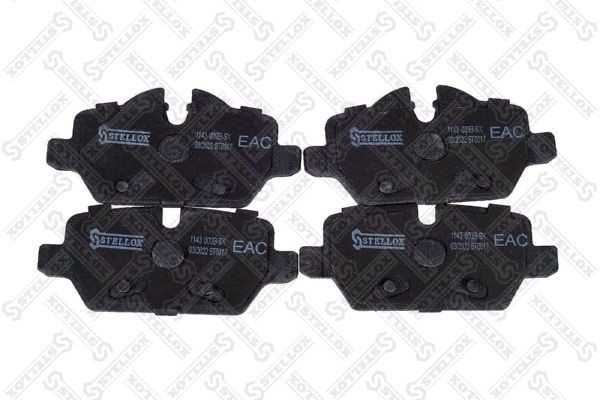 колодки дисковые задние! с антискр. пл.\ Chery, BMW E81/E87/E90 1.6i-2.0i/1.6D/1 1143-000B-SX STELLOX