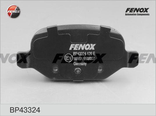 BP43324 колодки дисковые задние! Fiat Punto 1.8i 16V 130HGT 99>/Doblo 1.2i/1.9D/ BP43324 FENOX