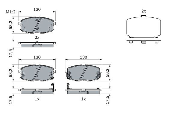 Колодки тормозные дисковые перед 0986424393 BOSCH