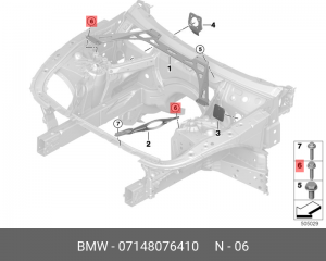 Винт с шайбой для распорки стоек 07148076410 07148076410 BMW