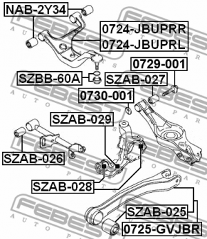Сайлентблок SZAB-028 SZAB-028 FEBEST