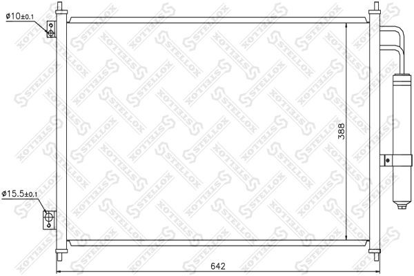 радиатор кондиционера! \ Nissan X-Trail T31 2.0/2.5/2.0DCiPF 07> 10-45585-SX STELLOX