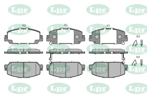Комплект тормозных колодок дисковых HONDA CR-V V 17- R 05P2200 05P2200 LPR
