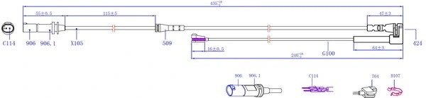 Датчик износа тормозных колодок MINI COOPER F55 SWS1600 SWS1600 SANGSIN