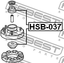 Втулка амортизатора HONDA ACCORD CU2 2009-2012 HSB-037 HSB-037 FEBEST