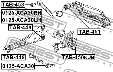 Сайлентблок TAB-450RUB TAB-450RUB FEBEST