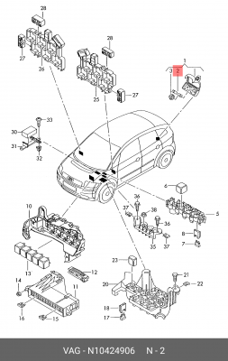 Предохранитель 150А VW Bora,Passat,Sharan AUDI A4,A6 OE N 104 249 06 VAG