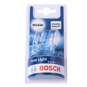 Лампа 12V W16W W2.1x9.5d блистер (2шт.) Pure Light BOSCH 1 987 301 049 BOSCH
