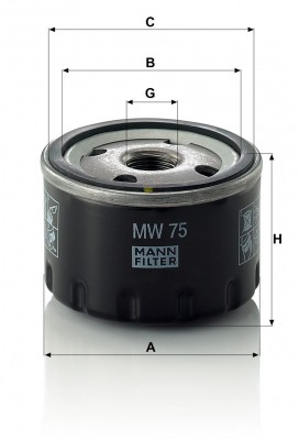 Фильтр масляный MW75 MW 75 MANN FILTER