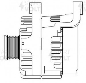 Генератор для а/м BMW X5 F15 (13-)/X6 F16 (14-) 3.0D 220A (LG 2630D) LG 2630D START VOLT