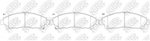 PN1861-NIBK колодки дисковые задние!\ Toyota GranAce/Hiace/Quantum 19> PN1861 NIBK