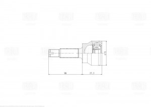ШРУС Geely Atlas (16-) 1.8i/2.4i AT 4WD (наруж. зад.) (GO 711) GO 711 TRIALLI