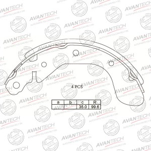 Колодки тормозные барабанные AVANTECH AVS1303 AVANTECH