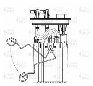 Модуль топливного насоса для а/м KIA Rio 00- 1.5i SFM1408 SFM 1408 START VOLT