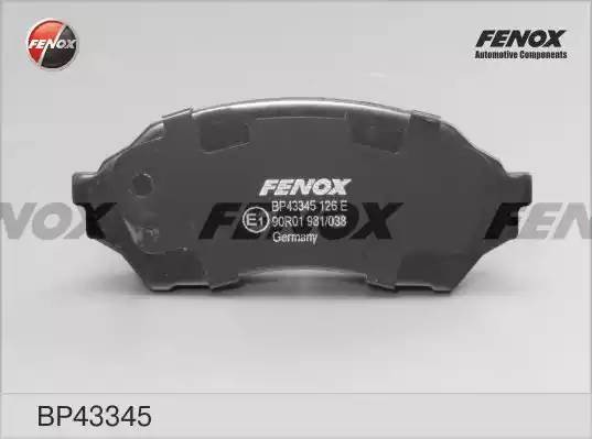 BP43345 колодки дисковые передние!\ Mazda 323 1.4i-2.0TD & 16V 98-01 BP43345 FENOX