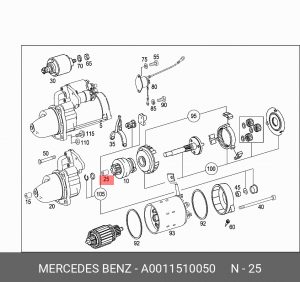 втулка стартера !14x16x39 \MB T2/LN2 >94 A 001 151 00 50 MERCEDES BENZ