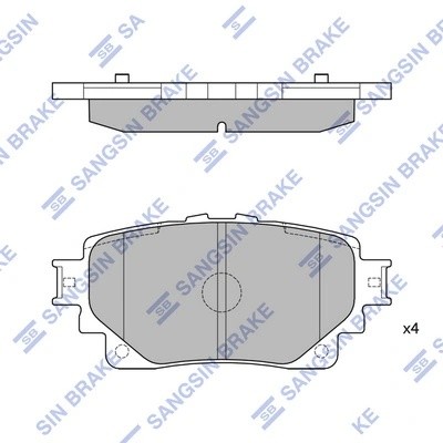 Колодки тормозные задние SP4449 SP4449 SP4449 SANGSIN
