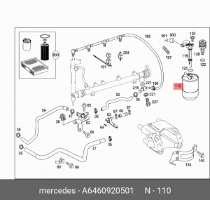 Фильтр топливный MERCEDES OE A6460920501 MERCEDES BENZ