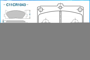 Тормозные колодки передние Low Metallic C11CR1043 C11CR1043 CWORKS